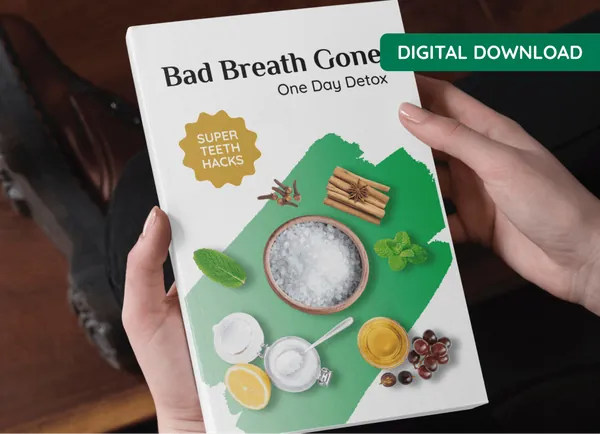 Bonus guide Bad Breath Gone One Day Detox, included with ProDentim 6-bottle orders
